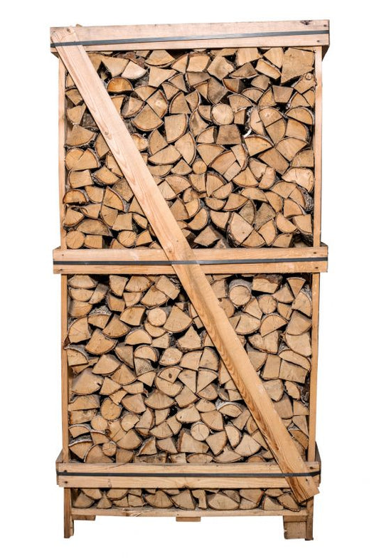 Birken-Brennholz 25 cm kammergetrocknet – 2 RM Palette (ca. 2,8 SRM, 835 kg)