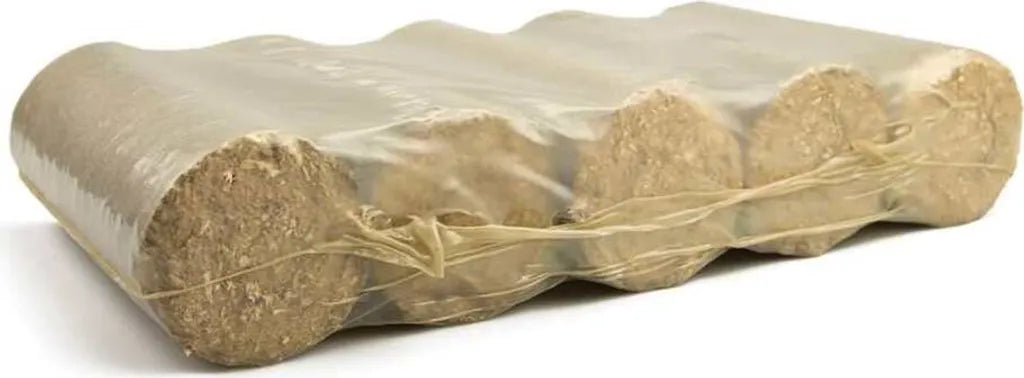 Premium Hartholzbriketts rund NESTRO Palette 960 kg – 96 Packungen à 10 kg