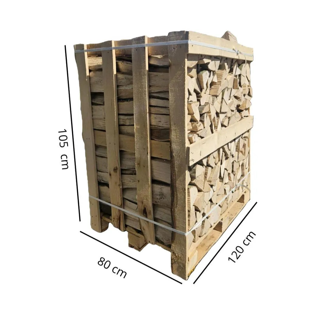Buchen-Kaminholz 25 cm ofenfertig, kammergetrocknet – 2 Raummeter (2 Kisten)