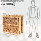 Buchen-Brennholz 25 cm kammergetrocknet – 1 RM / 1,6 SRM Palette (500 kg)
