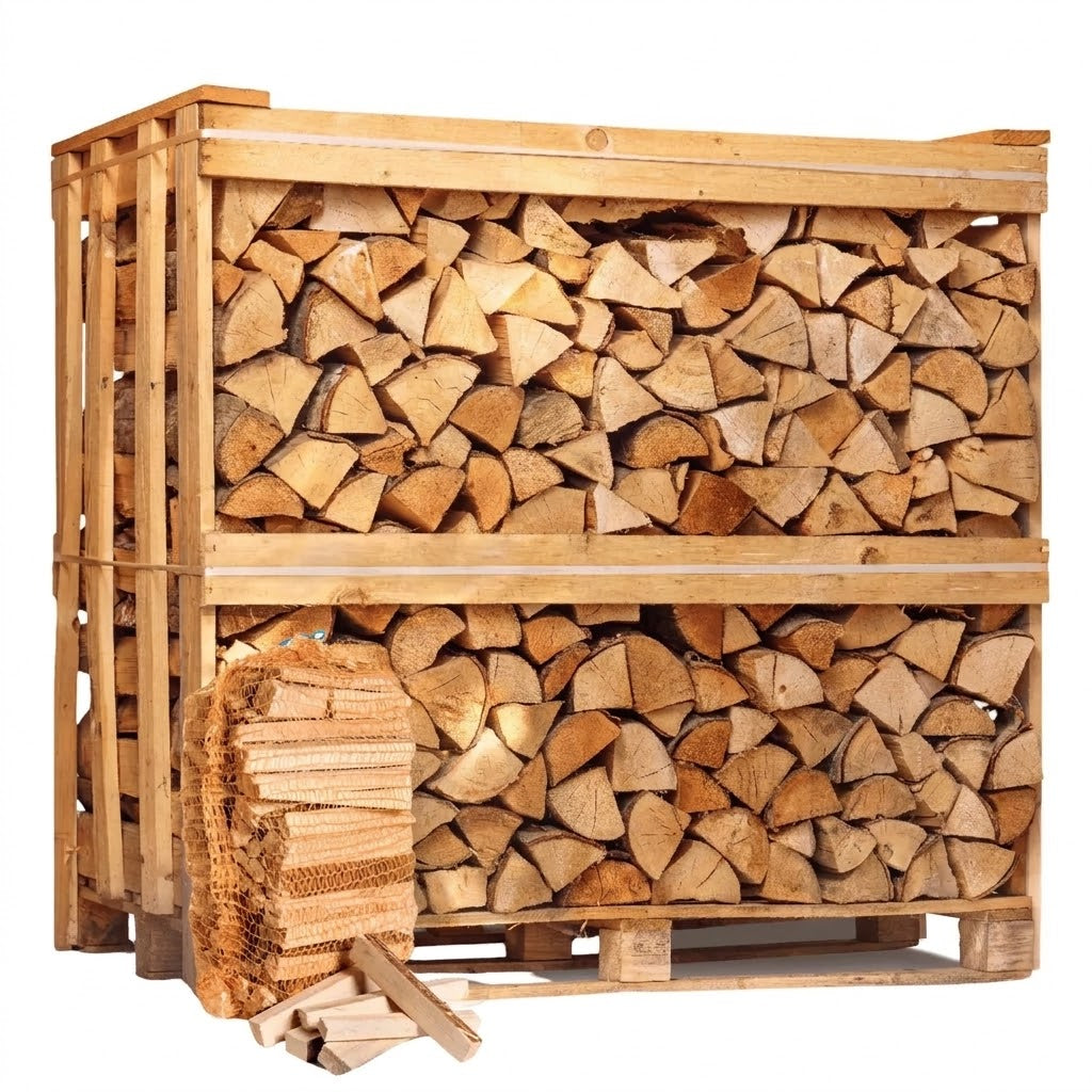 Buchen-Brennholz 25 cm kammergetrocknet – 1 RM / 1,6 SRM Palette (500 kg)