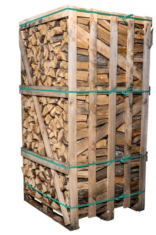 Eichen-Brennholz 25 cm kammergetrocknet – 2 RM Palette (ca. 2,9 SRM, 975 kg)