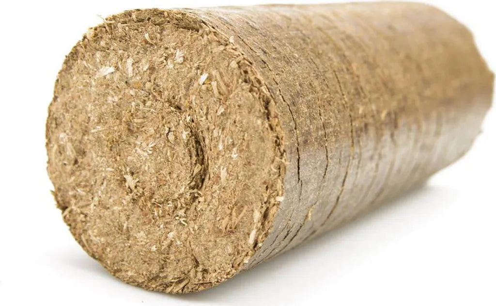 Premium Hartholzbriketts rund NESTRO Palette 480 kg – 48 Packungen à 10 kg