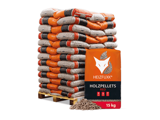 Heizfuxx Red Holzpellets ENplus A1 Palette 975 kg – 65 Säcke à 15 kg