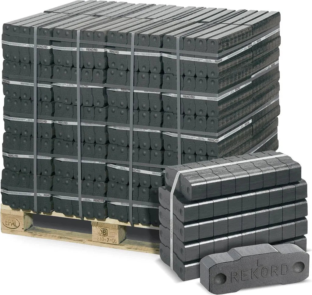 REKORD Braunkohlebriketts Palette 1.000 kg – 40 Bündel à 25 kg