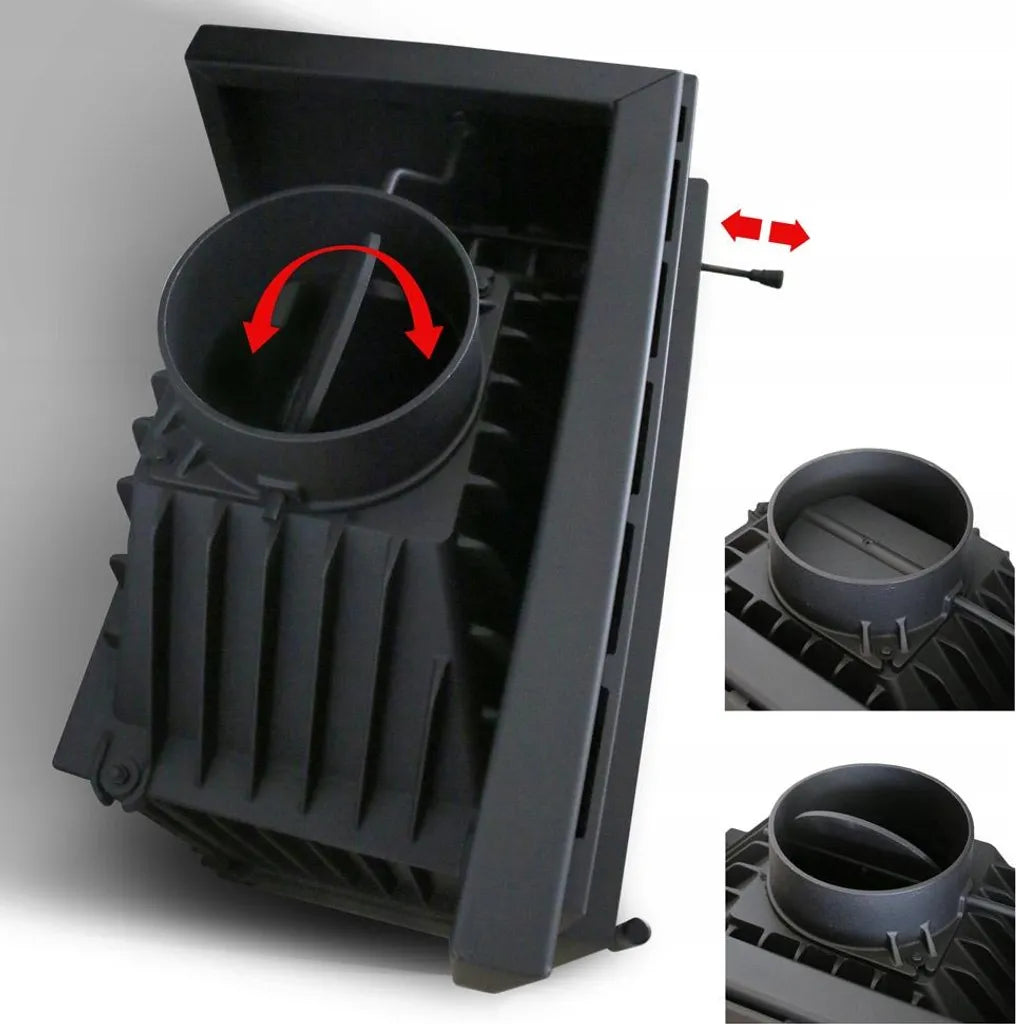 Kratki Simple Rechts 8 kW Eck-Kamineinsatz Ø 200 Zubehör (EEK A)