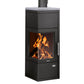 Justus Diego wärmePlus Kaminofen 6 kW Stahl Schwarz (Eckofen A+)