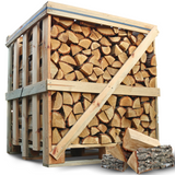 Eichen-Brennholz 25 cm kammergetrocknet – 1 RM / 1,6 SRM Palette (530 kg)